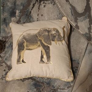 Elephant Print Throw Pillow